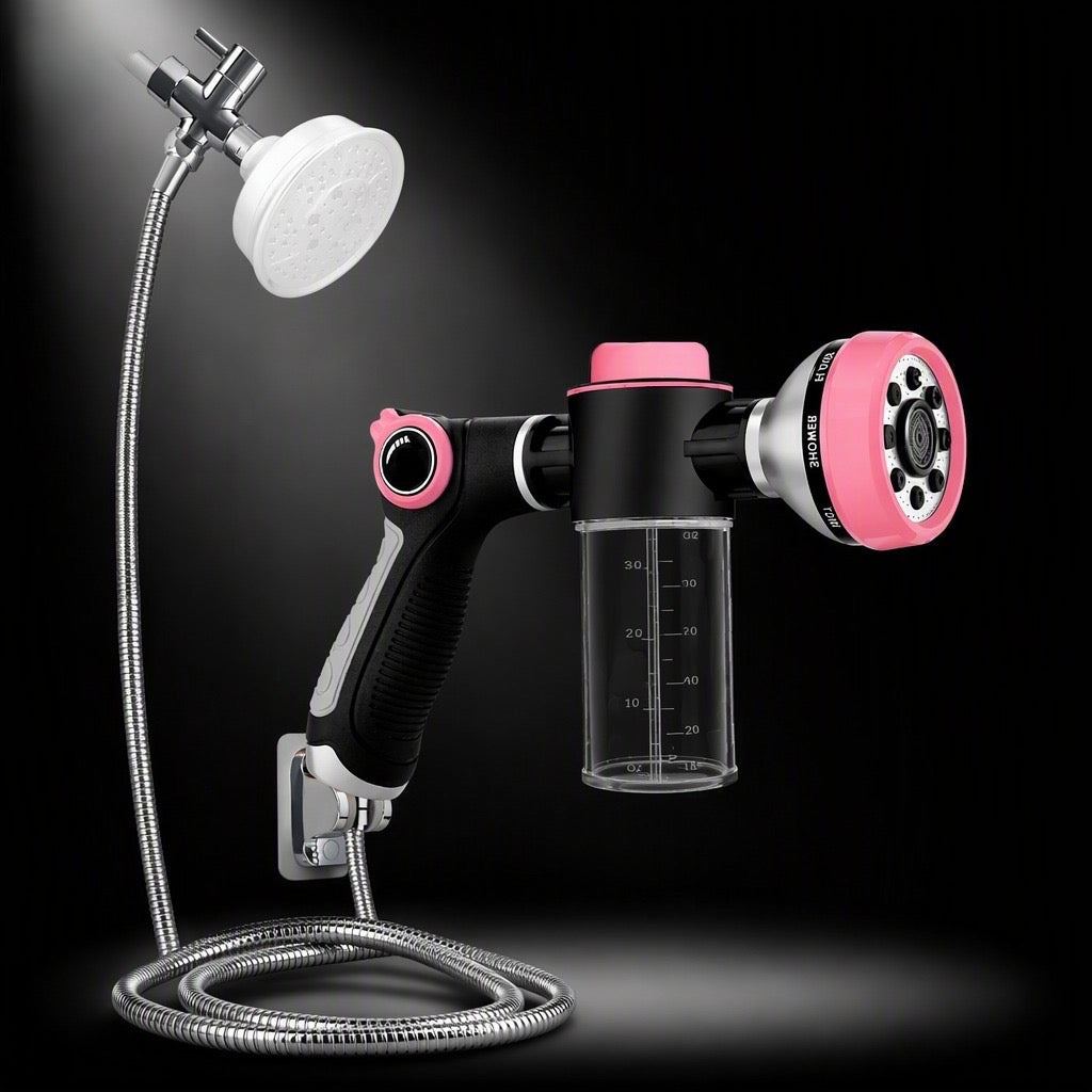 Dog Shower Attachment Water Hose Nozzle Sprayer Set