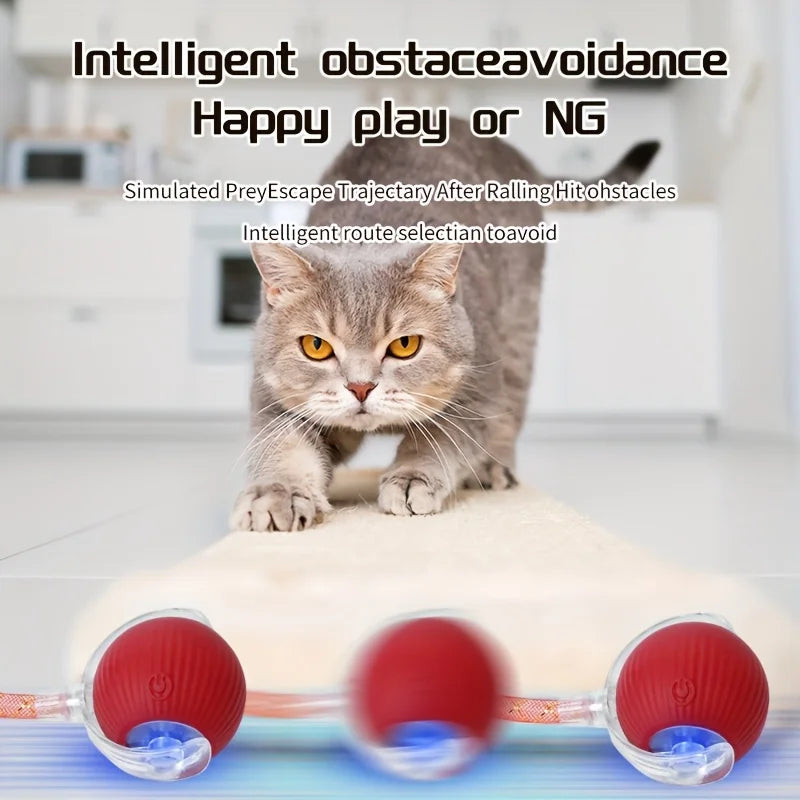 Cat Interactive Ball Toy Automatic Rolling Ball Rechargeable Smart Pet Interactive Toy Self-Moving Smart Interactive Cat Toys