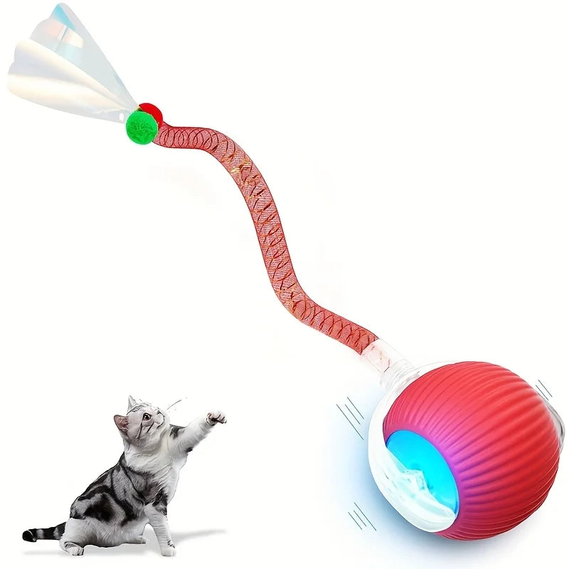 Cat Interactive Ball Toy Automatic Rolling Ball Rechargeable Smart Pet Interactive Toy Self-Moving Smart Interactive Cat Toys