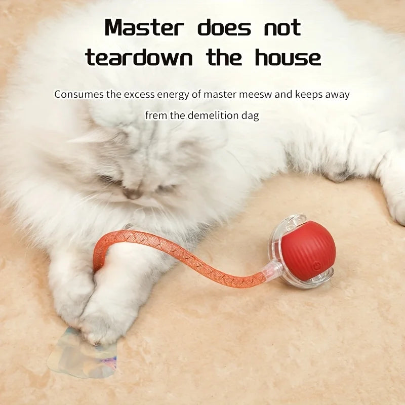 Cat Interactive Ball Toy Automatic Rolling Ball Rechargeable Smart Pet Interactive Toy Self-Moving Smart Interactive Cat Toys