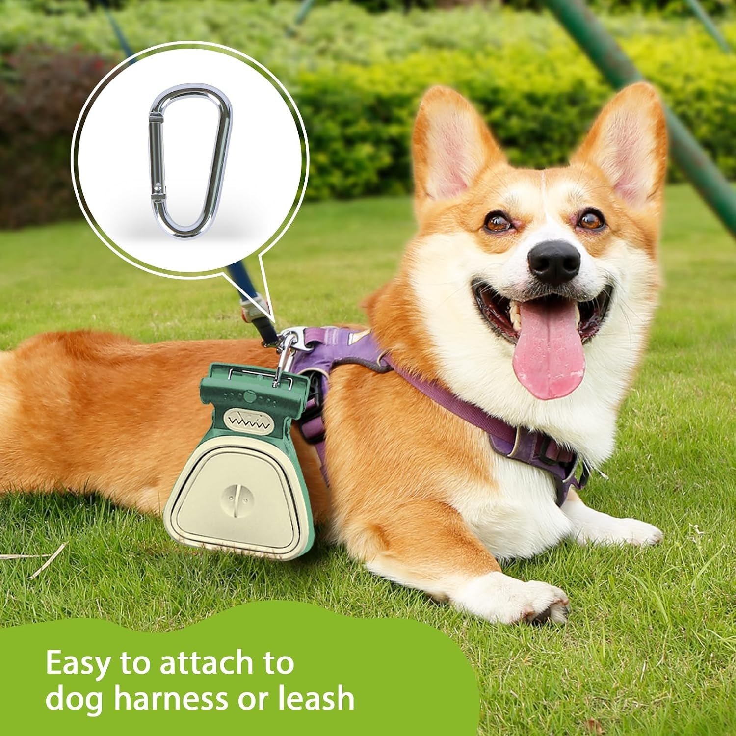 Portable and Versatile Pet Poop Scooper, Ideal for Walking Traveling and Camping with Small and Large with Cleash Clip and Garbage Bag Bin Dogs Poop Scooper Large
