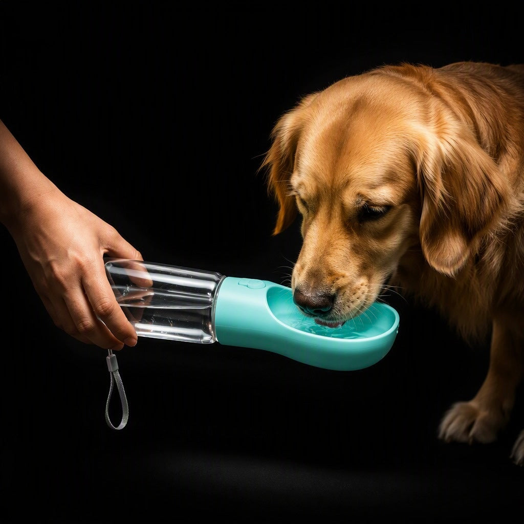 Portable Dog Water Bottle with Food Container, Drinking Bottle for Travel
