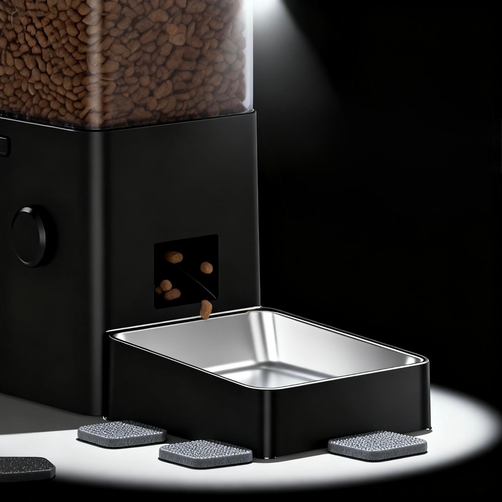 Automatic Cat Feeder & Water Dispenser,Button Customizable Feeding