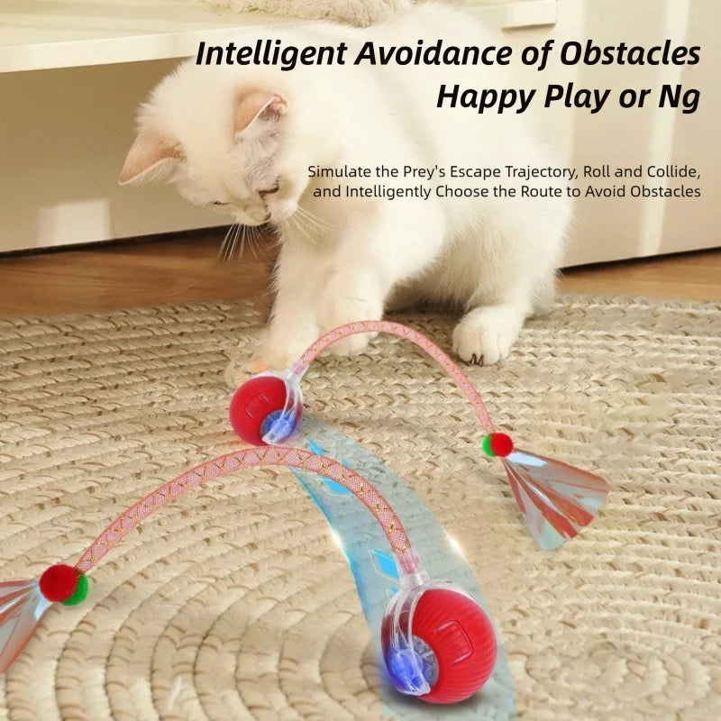 Cat Interactive Ball Toy Automatic Rolling Ball Rechargeable Smart Pet Interactive Toy Self-Moving Smart Interactive Cat Toys